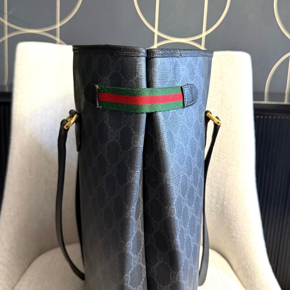 Gucci authentic black monogram coated canvas large tote bag - Picture 7 of 15